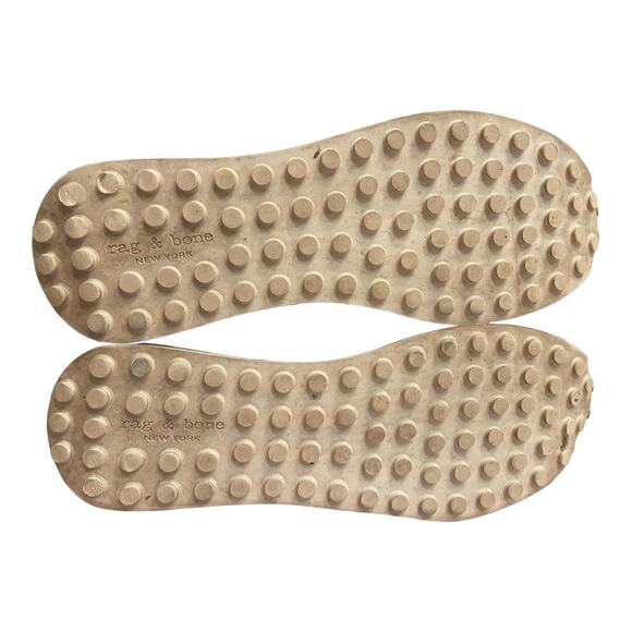 Rag & Bone Dylan Elastic Runner Sneaker Shoes Slip On Leather White Black Sz 9.5 - Picture 9 of 12